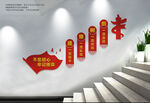 企业党建楼梯文化墙