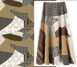 大牌 拼接 方巾