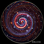圆形旋涡星空装饰画