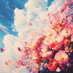 梦幻花朵油画艺术画