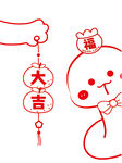 蛇年挂件蛇宝宝头像卡通插画