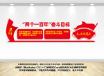 两个一百年奋斗目标党建文化墙