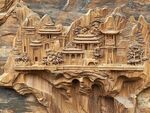 山水建筑立体雕刻