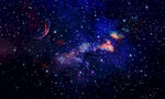 黑色宇宙星空背景图素材