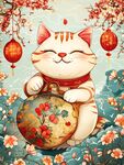 招财猫插画