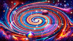 星空彩色旋涡宇宙太空