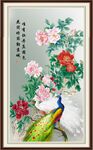 孔雀牡丹图