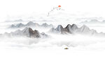 新中式抽象山水画
