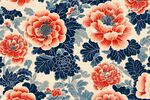 牡丹插画底纹