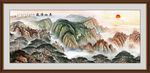 泰山日出国画