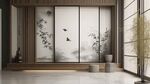 禅意屏风布装饰