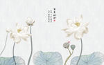 家和荷花背景墙