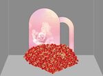 38桃心花束