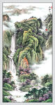 流水生财玄关画