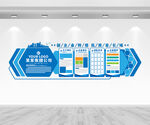 蓝色创意企业文化墙