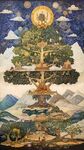 神秘生命之树奇幻壁画
