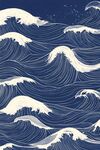 海浪涌动的梦幻深蓝图景