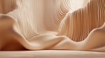 流动波纹的米色质感造型
