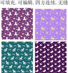 卡通小马 独角兽 马年图案