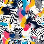 斑马纹抽象多彩艺术图案