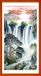 竖幅山水画