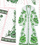 绿色花卉图案服装设计图
