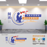 校园阅览室文化墙