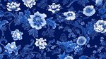 青花瓷花卉图案背景纹理