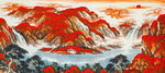 鸿运当头国画