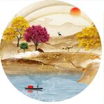 抽象麋鹿画