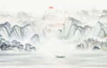 意境国画山水画