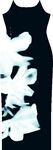 黑色花卉图案无袖连衣裙