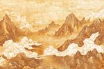 金色云海中的壮丽山峦
