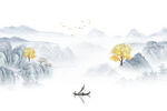 水墨山水画