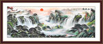 客厅山水画 经理室挂画