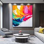 现代客厅的绚丽抽象装饰画