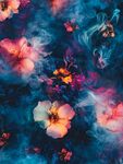 梦幻花卉烟雾艺术背景图