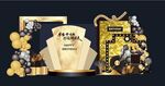 奢华黑金风婚礼装饰摆件