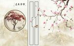 中式花鸟背景墙