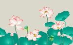 水墨荷花图