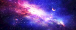 蓝紫色宇宙星空背景墙