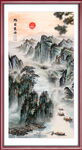竖幅山水画
