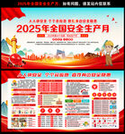 2025年安全生产月主题海报