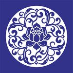 矢量缠枝莲纹莲花圆形纹饰图案