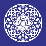 矢量缠枝莲纹莲花圆形传统图案