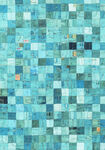 蓝绿色马赛克瓷砖纹理