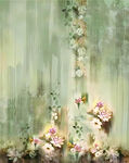 梦幻花卉背景图