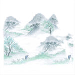 水墨山水间的灵动景致