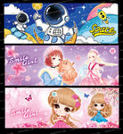 卡通女孩 太空人