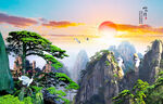 迎客松背景墙